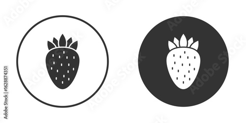 Strawberry icon Minimal Flat Pictogram for Ui Designs