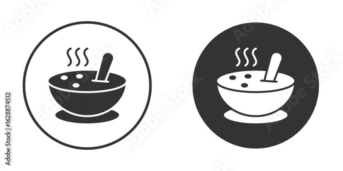 Soup icon Minimal Flat Pictogram for Ui Designs