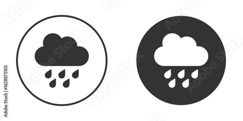 Rain icon Minimal Flat Pictogram for Ui Designs