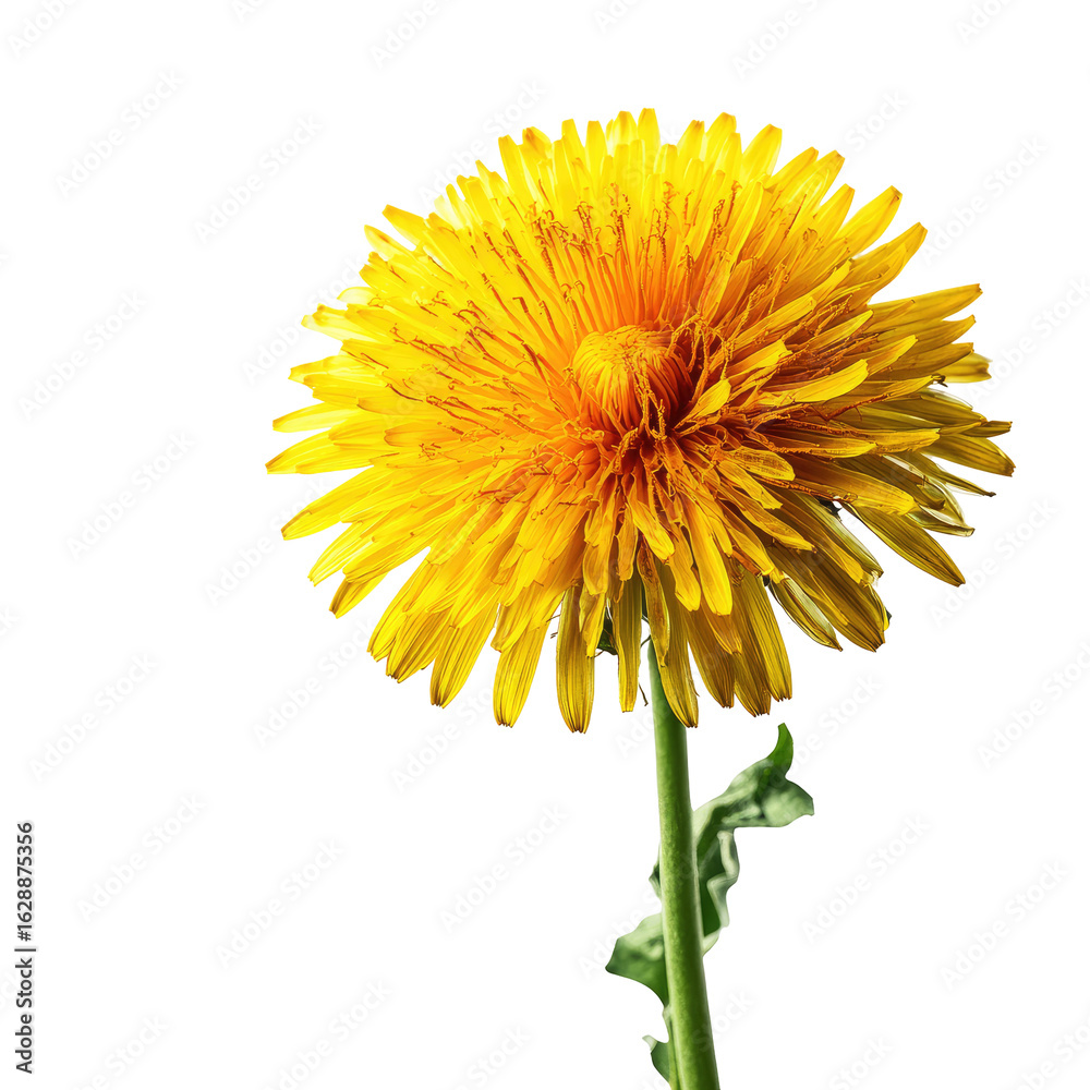 Naklejka premium Close-up of a vibrant yellow dandelion