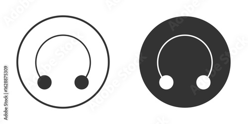 Piercing icon Minimal Flat Pictogram for Ui Designs