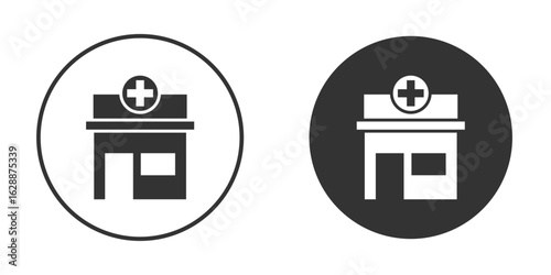 Pharmacy icon Minimal Flat Pictogram for Ui Designs