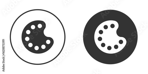 Palette icon Minimal Flat Pictogram for Ui Designs