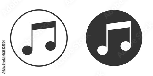 Music icon Minimal Flat Pictogram for Ui Designs