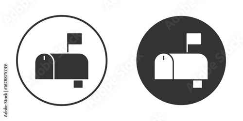 Mailbox icon Minimal Flat Pictogram for Ui Designs