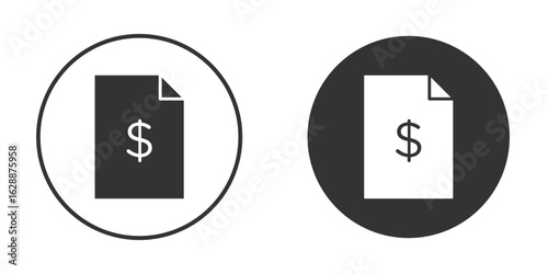 Invoice icon Minimal Flat Pictogram for Ui Designs