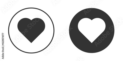 Heart icon Minimal Flat Pictogram for Ui Designs