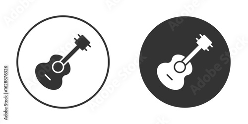 Guitar icon Minimal Flat Pictogram for Ui Designs