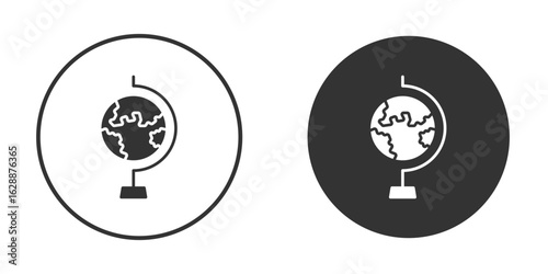 Globe icon Minimal Flat Pictogram for Ui Designs