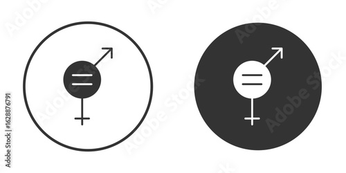 Equality icon Minimal Flat Pictogram for Ui Designs