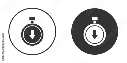 Down time icon Minimal Flat Pictogram for Ui Designs