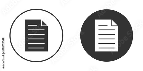 Document icon Minimal Flat Pictogram for Ui Designs