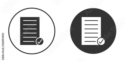 Document accept icon Minimal Flat Pictogram for Ui Designs