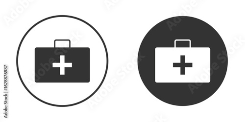 Doctor bag icon Minimal Flat Pictogram for Ui Designs