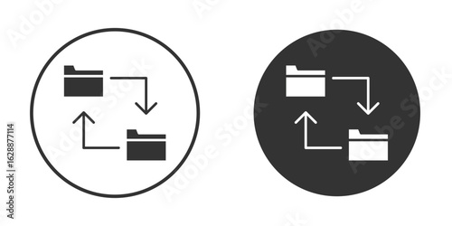 Data transfer icon Minimal Flat Pictogram for Ui Designs