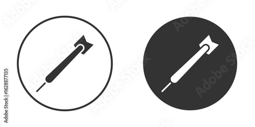 Dart icon Minimal Flat Pictogram for Ui Designs