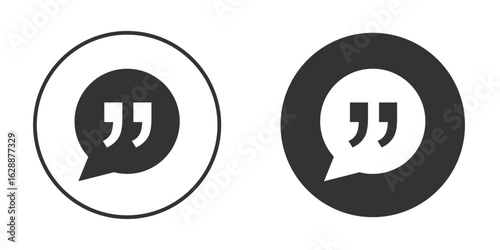 Comment quote icon Minimal Flat Pictogram for Ui Designs