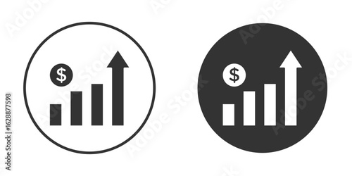 Chat arrow grow icon Minimal Flat Pictogram for Ui Designs