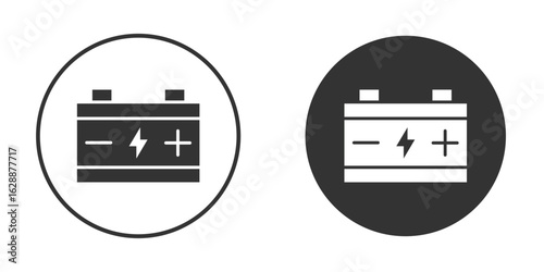 Car battery icon Minimal Flat Pictogram for Ui Designs