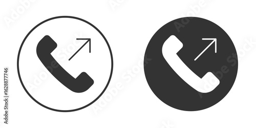 Call outgoing icon Minimal Flat Pictogram for Ui Designs