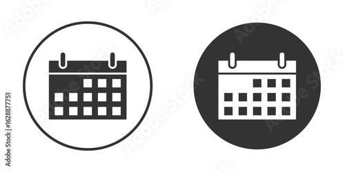 Calendar icon Minimal Flat Pictogram for Ui Designs