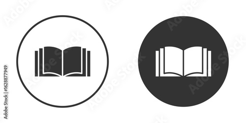 Book open icon Minimal Flat Pictogram for Ui Designs