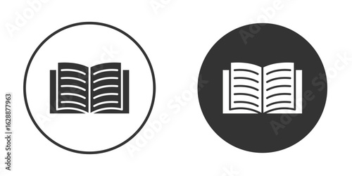 Book icon Minimal Flat Pictogram for Ui Designs