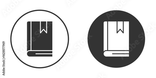 Book bookmark icon Minimal Flat Pictogram for Ui Designs