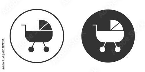 Baby carriage icon Minimal Flat Pictogram for Ui Designs