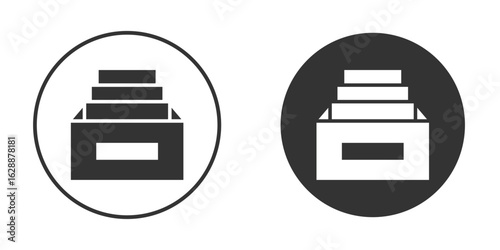 Archive icon Minimal Flat Pictogram for Ui Designs