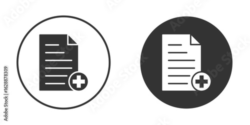 Add document icon Minimal Flat Pictogram for Ui Designs