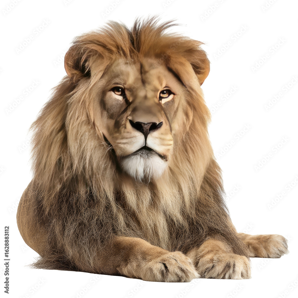 Fototapeta premium Lion portrait, resting pose