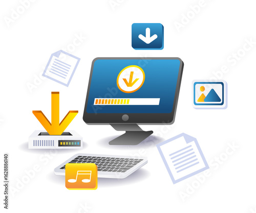 Digital data processing computer server.eps