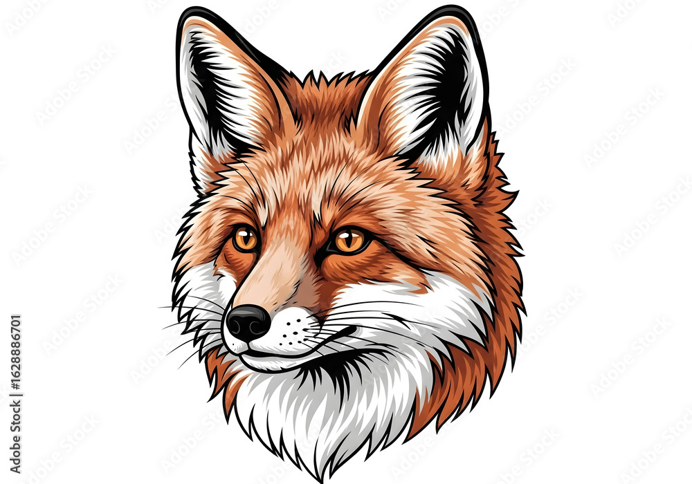 Obraz premium red fox isolated on white