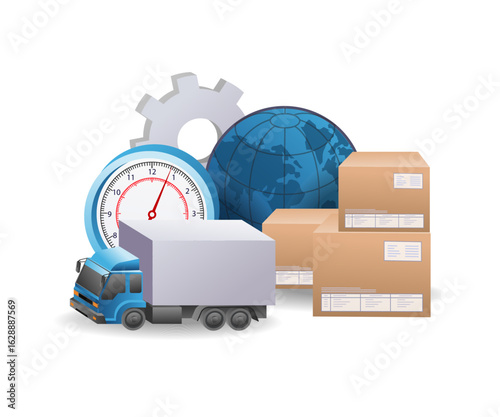 Duration of time for the track to deliver logistics.eps