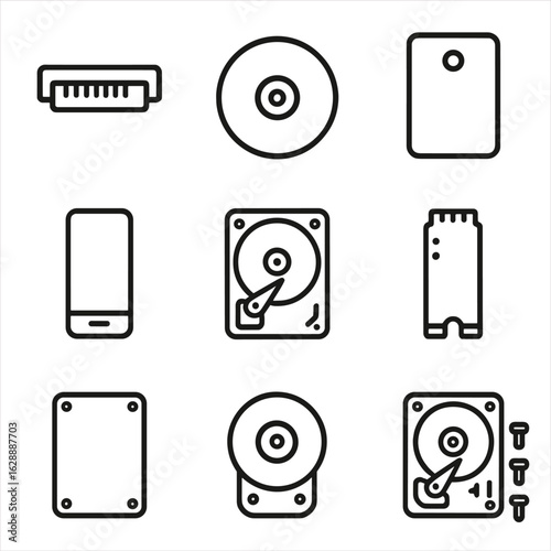Cover storage device icon icons vector hard nvme rotation ssd port motor