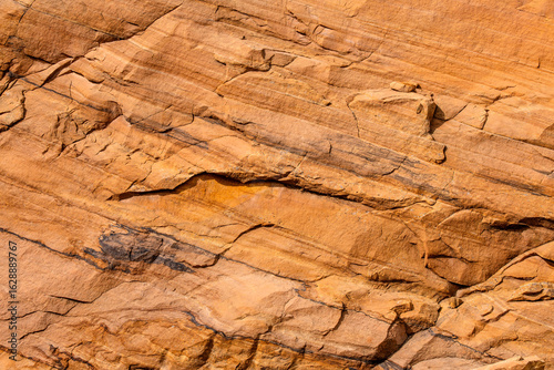 Captivating Textures of Red Rock Formations in Capitol Reef National Park During Golden Hour