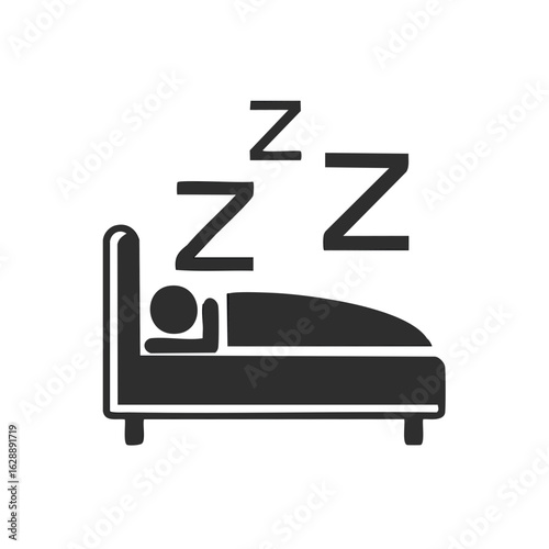 Person sleeping soundly in bed with Zzz symbols indicating rest and dreams