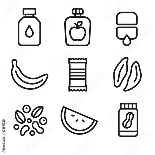Mix slice trail icons bar icon electrolyte dried hydration snack soft fruit