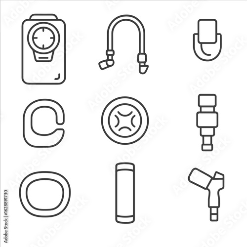 Icon drinking reservoir bite pack icons valve hydration water clip refill tube