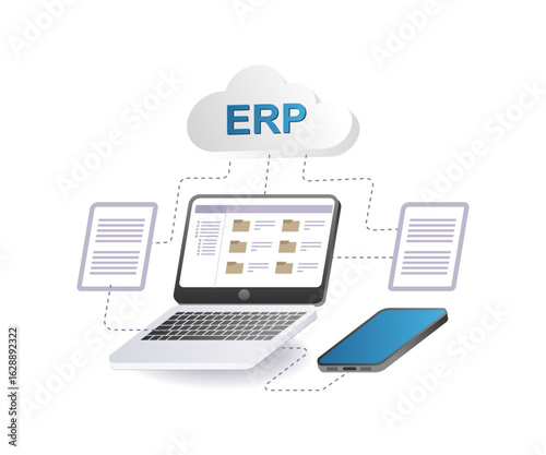 Cloud server erp business application.eps
