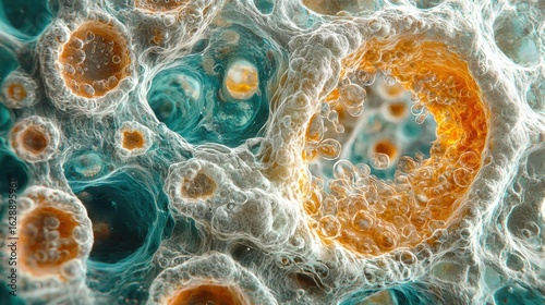 Intricate biological structures. AI.