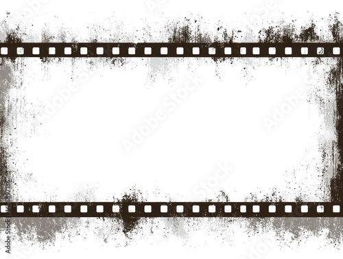 Grunge film strip frame, vintage style
