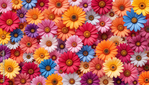 Vibrant Daisy Flowers in a Colorful Medley.