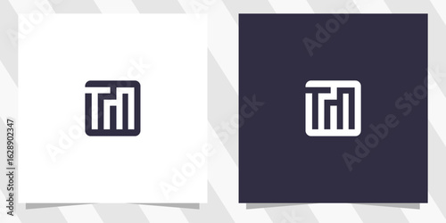 letter tm mt logo design