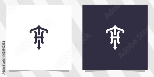 letter th ht logo design