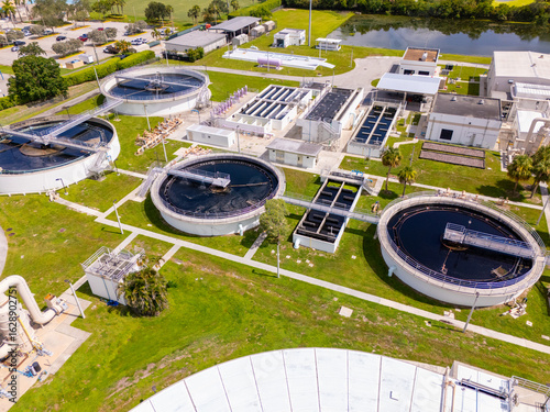 Aerial photo Wellington Water treatment plant