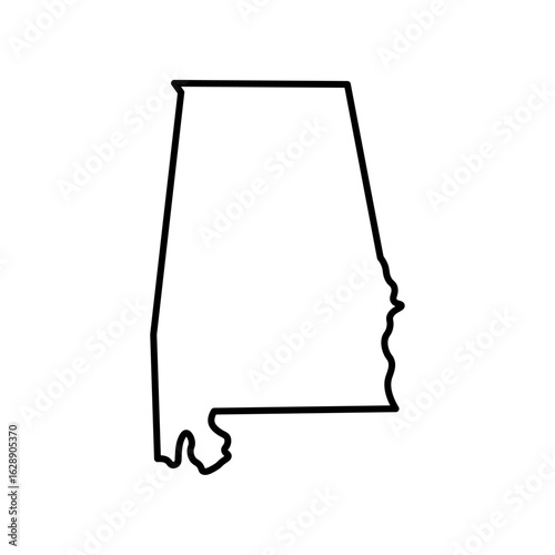 Alabama state map outline