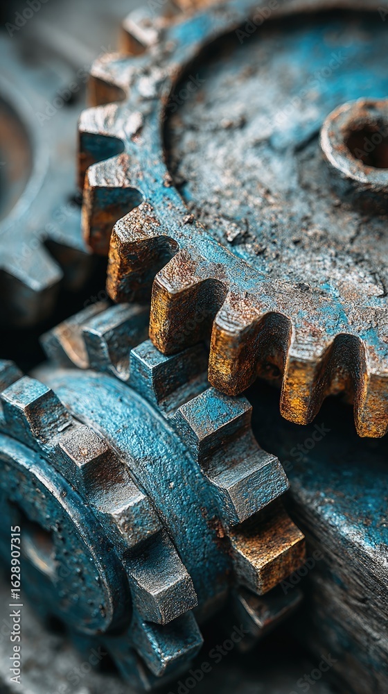 Close-up of rusted gears Close-up of rusted gears