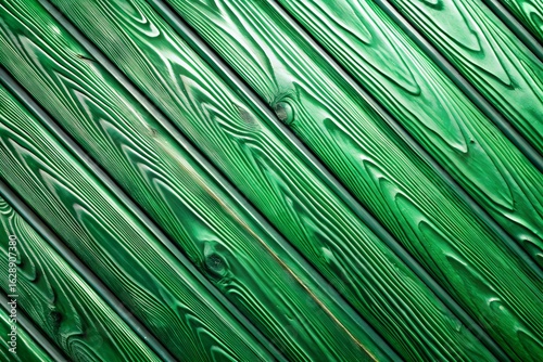 Glossy wooden grain pattern on vibrant green surface with copy space ideal for clean advertising templates product presentations digital designs or social content with a sustainable organic feel